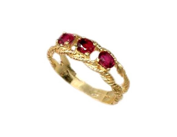 Genuine Ruby Ring Blood Red Ruby Gemstone Siamese… - image 7