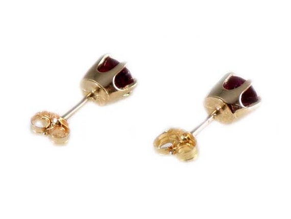 Red Ruby Earrings Genuine Ruby Gemstone 14kt Gold… - image 8