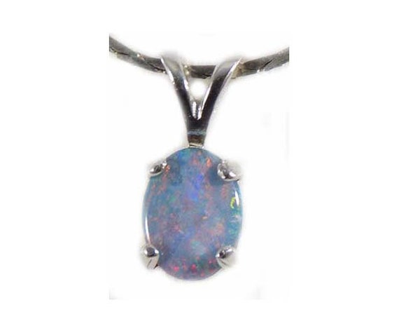 Buy Gorgeous Black Opal Necklace Australian Gemstone Lightening