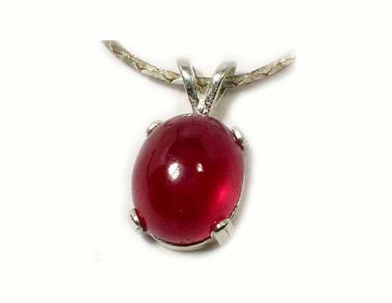 ruby cabochon pendant