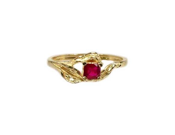 Exceptional Ruby Ring, Antique Gemstone, 14kt Gol… - image 6