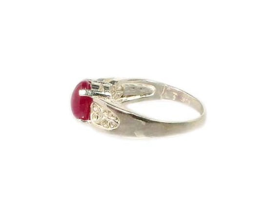 Antique Ruby Cabochon Ruby Ring 18th Century Ruby… - image 6