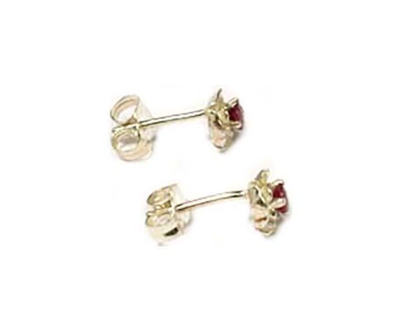 Red Ruby Studs, Ancient Hindu Magic, Ruby Earring… - image 4