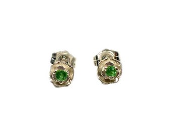 Russian Alexandrite Genuine Alexandrite Earrings Antique Gemstone 19th Century Gem Natural Gemstone Alexandrite Studs Color-Change Gem 64276