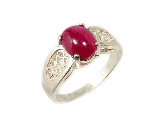 Antique Ruby Cabochon Ruby Ring 18th Century Ruby… - image 2