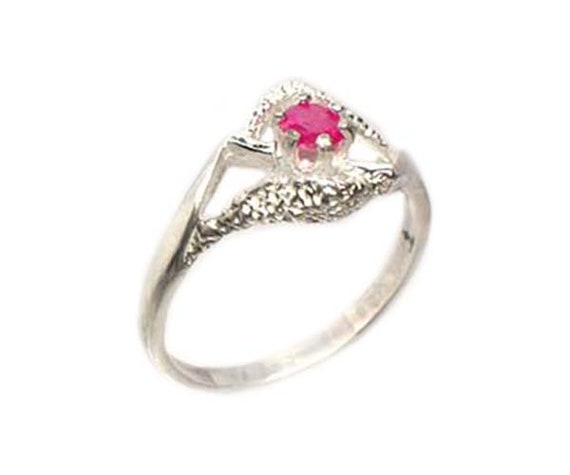 Genuine Ruby Ring Tiny Treasure Gift for Her Medi… - image 8
