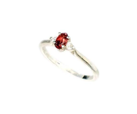 Raspberry Red Garnet Ring, Bohemian Gypsy Ruby, 1… - image 7