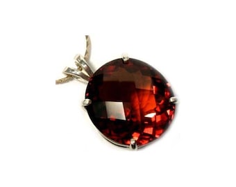 Madeira Citrine Pendant Handcrafted Gemstone Dark Cognac Citrine Oval Ancient Silk Route Roman Intaglio Stone Checkerboard Citrine #60263