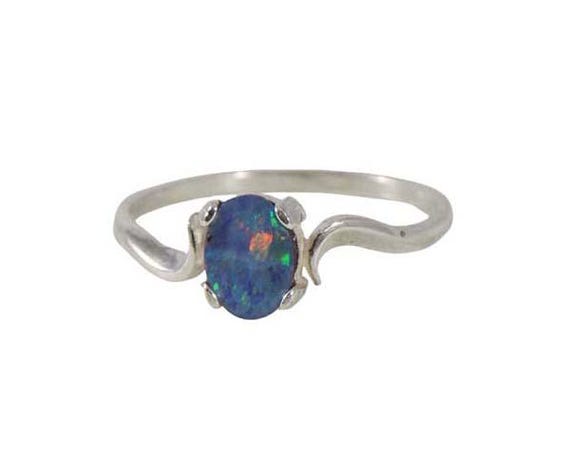 Gorgeous Black Opal Ring, Australian Gemstone, Lightening Ridge, Australian Aborigine Legend Gem, Maya Aztec Bird of Paradise Gem #31606 View 4