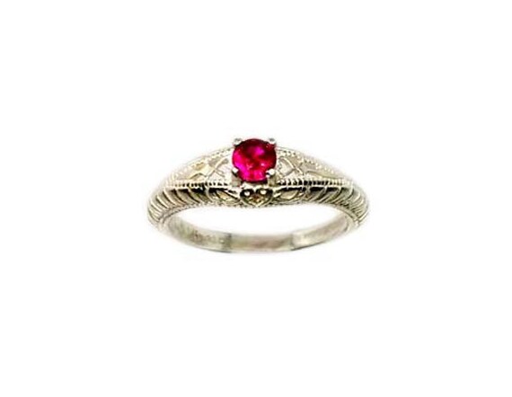 Gorgeous Ruby Ring Ancient Celtic Amulet, 19th Ce… - image 2