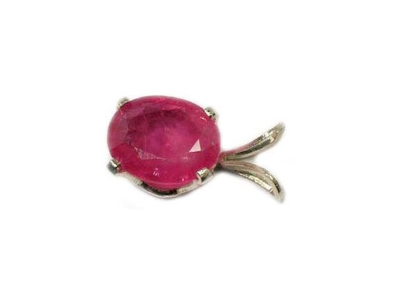 Raspberry Red Ruby Pendant Ancient Amulet, Antiqu… - image 6