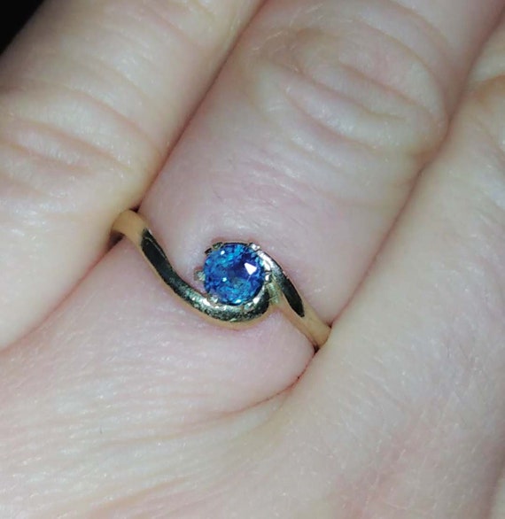 Blue Sapphire Ring Medieval Ecclesiastical Gem Bl… - image 10