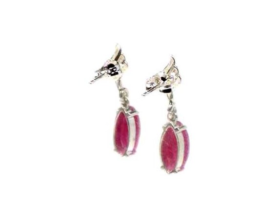Ruby Earrings Ruby Dangles Ancient Celtic Gems Dr… - image 7