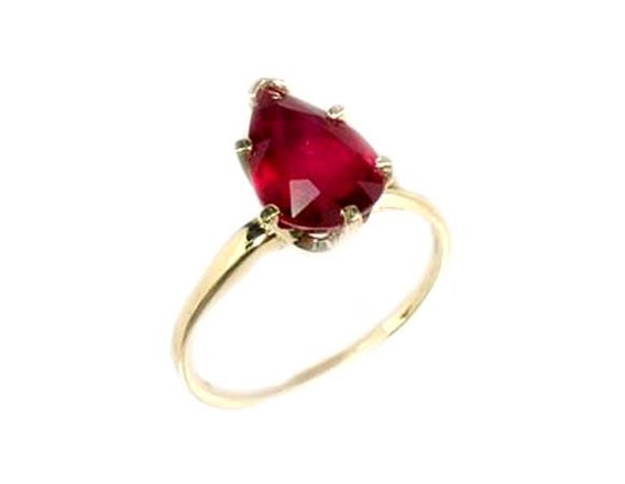 Ferrari Red Ruby Ring Ancient Hebrew Wisdom Amule… - image 2