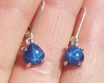 Gorgeous Star Sapphire Dangles Ancient Roman Talisman Saturn God of Abundance Gem Classical Timeless Jewelry Rare Star Sapphire Cab #66415