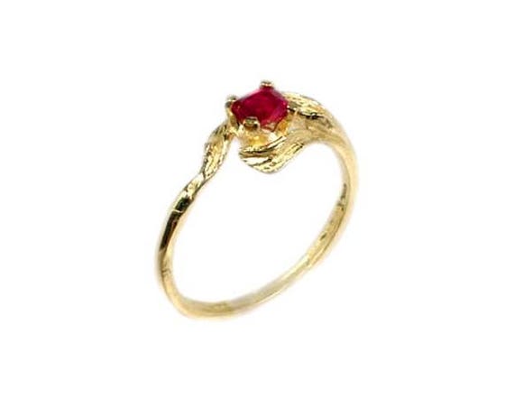 Exceptional Ruby Ring, Antique Gemstone, 14kt Gol… - image 9