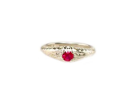 Gorgeous Ruby Ring Ancient Celtic Amulet, 19th Ce… - image 5