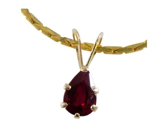 Gorgeous Ruby Pendant Solid 14kt Gold, Ancient Hi… - image 4