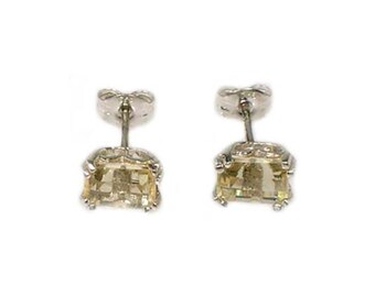 Golden Citrine Studs Ancient Roman Sacred Stone Apollo Deity Healing Gem 19th Century Gem Scotland Antique Gemstone Citrine Earrings #636402