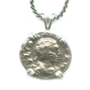 Genuine Ancient Coin Pendant Ancient Roman Coin Necklace Silver Coin Empress Julia Maesa Jewelry Goddess of Modesty Chastity Pudicitia 57165 image 8
