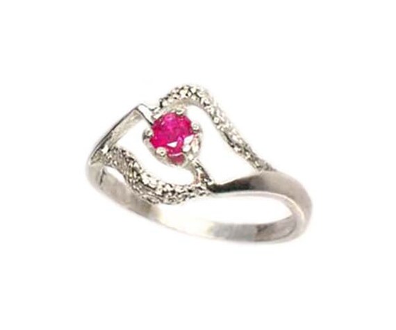 Genuine Ruby Ring Tiny Treasure Gift for Her Medi… - image 3