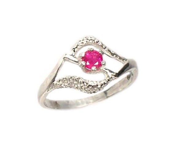 Genuine Ruby Ring Tiny Treasure Gift for Her Medi… - image 2