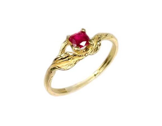 Exceptional Ruby Ring, Antique Gemstone, 14kt Gol… - image 4