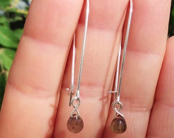 Andalusite Earrings Multi-Color Andalusite Natural Gemstone 19th Century Gem Andalusite Orthodox Siberian Monks Beads Sterling Silver #60365