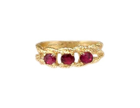 Genuine Ruby Ring Blood Red Ruby Gemstone Siamese… - image 5