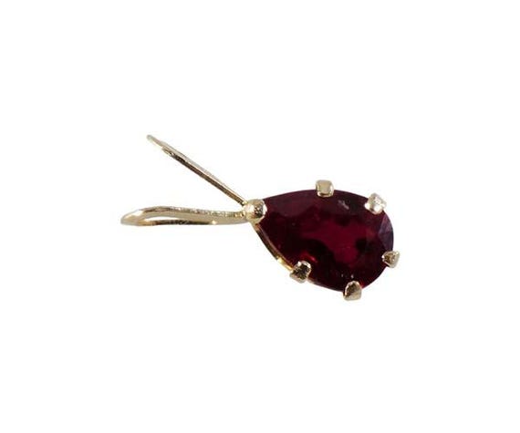 Gorgeous Ruby Pendant Solid 14kt Gold, Ancient Hi… - image 5