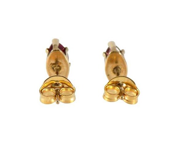 Red Ruby Earrings Genuine Ruby Gems 14kt Gold Fil… - image 10