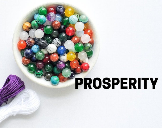 PROSPERITY Mala Kit / Prayer Beads / Diy Mala Kit / Mala Necklace Kit