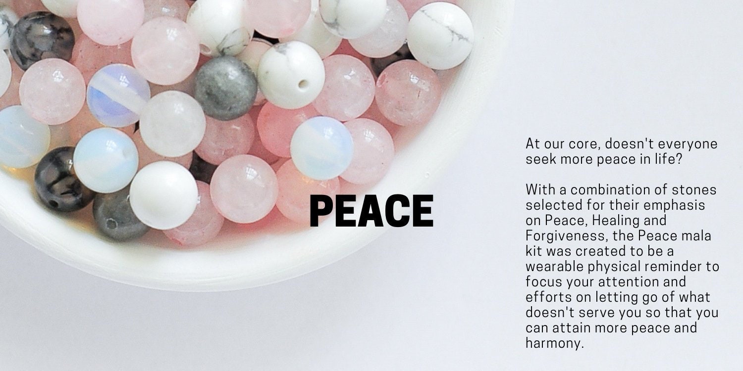 Peace Mala Kit Prayer Beads Diy Necklace 50