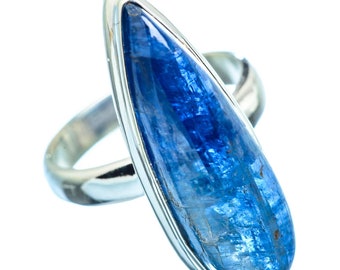 Kyanite Silver Ring 925 sterling silverNatural gemstone HandmadeBlue crystal Blue Kyanite Crystal properties