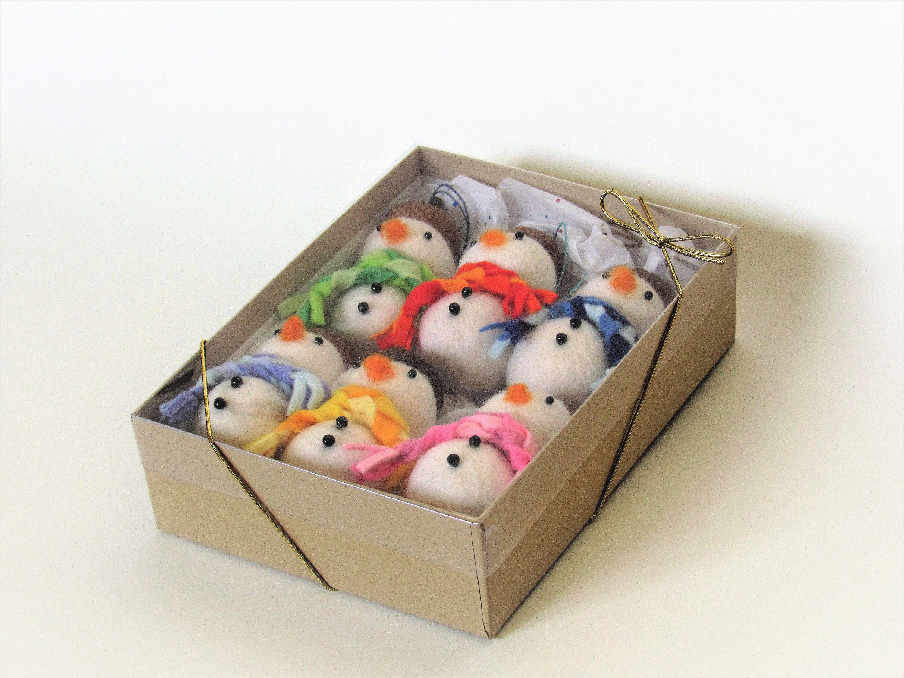 Gift Set of 6 Wool Felt Acorn Hat 