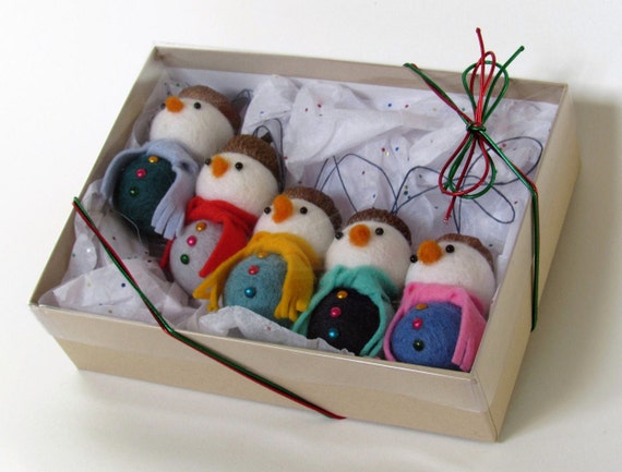 Gift Set of 5 Wool Felt Acorn Hat 