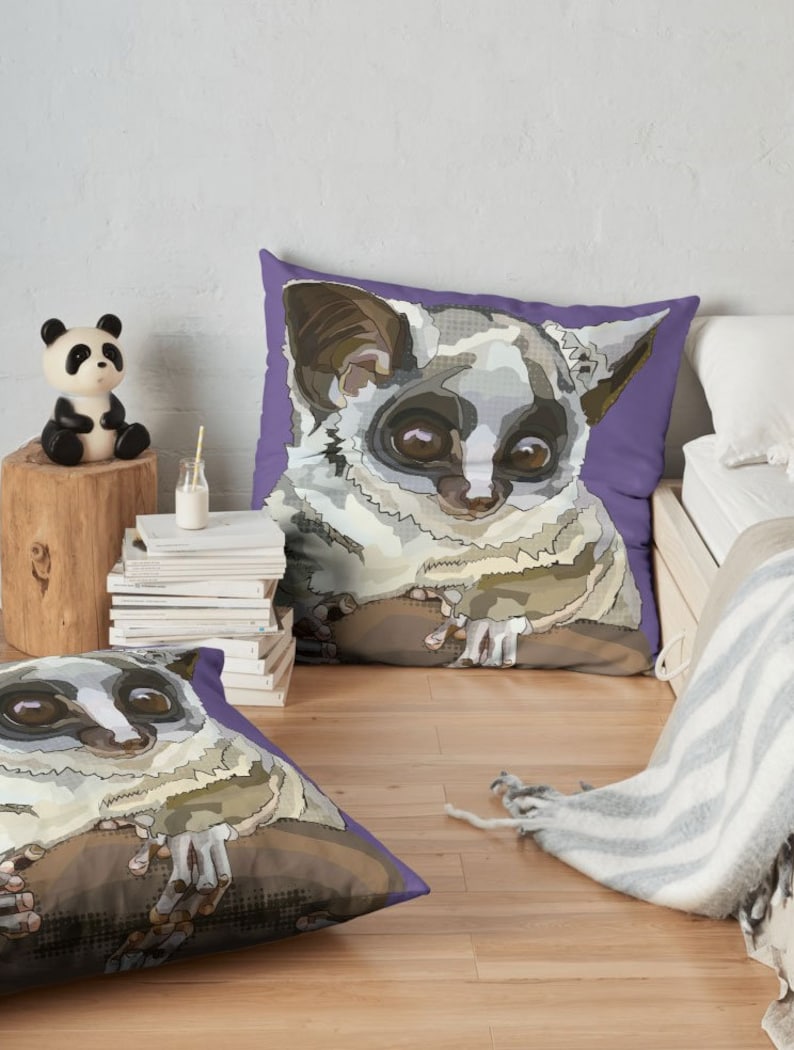 Mustard Cushion Bushbaby Animal Pillow Garden Cushions Mustard Living Room Decor Fun Decor Funky image 10