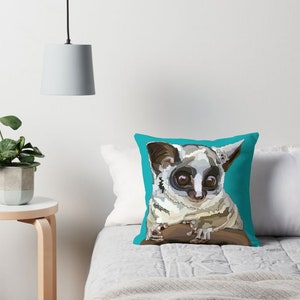 Mustard Cushion Bushbaby Animal Pillow Garden Cushions Mustard Living Room Decor Fun Decor Funky image 9