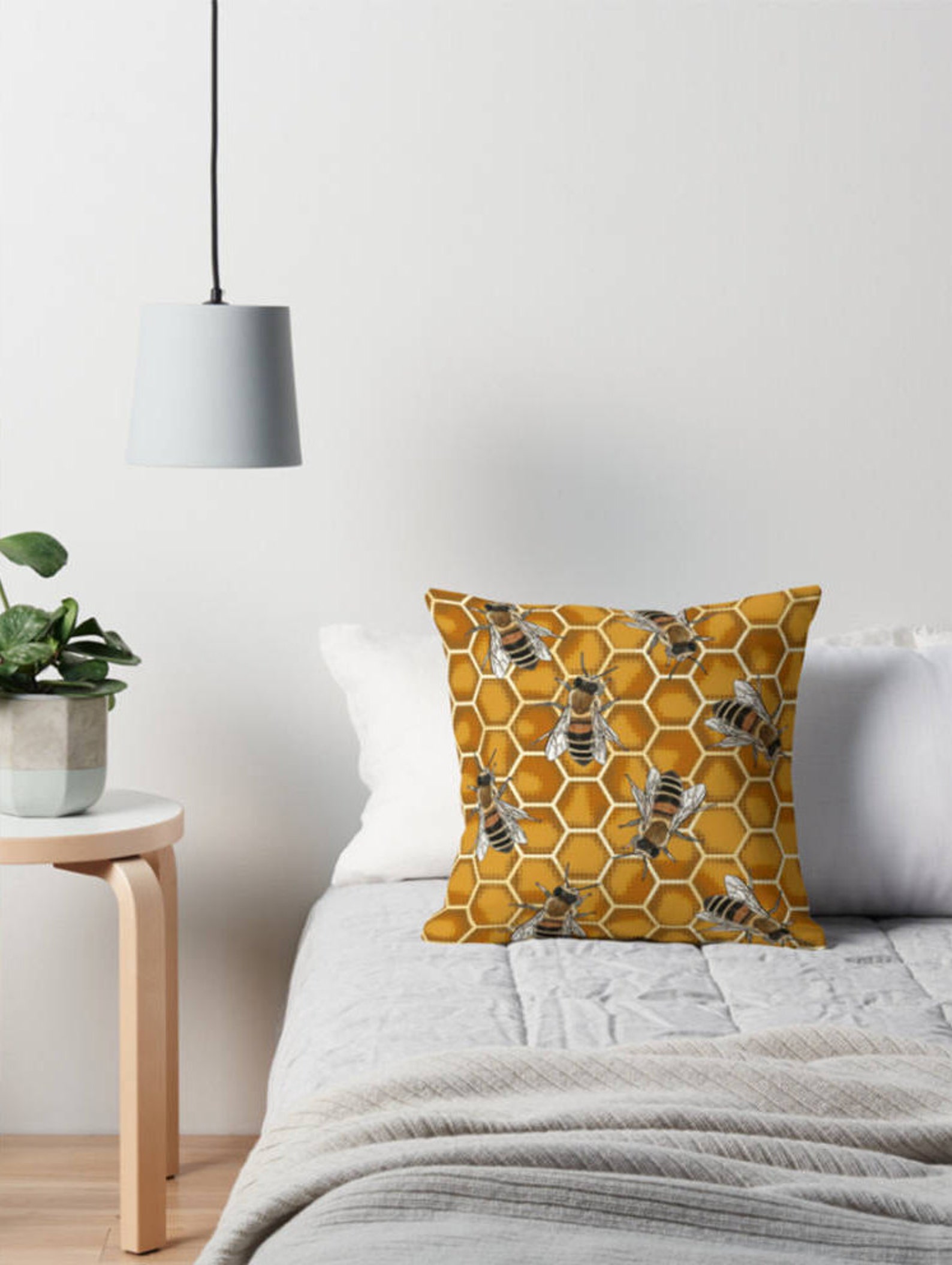 Honey Bee Cushion Beehive Throw Pillow Beekeeper Etsy UK