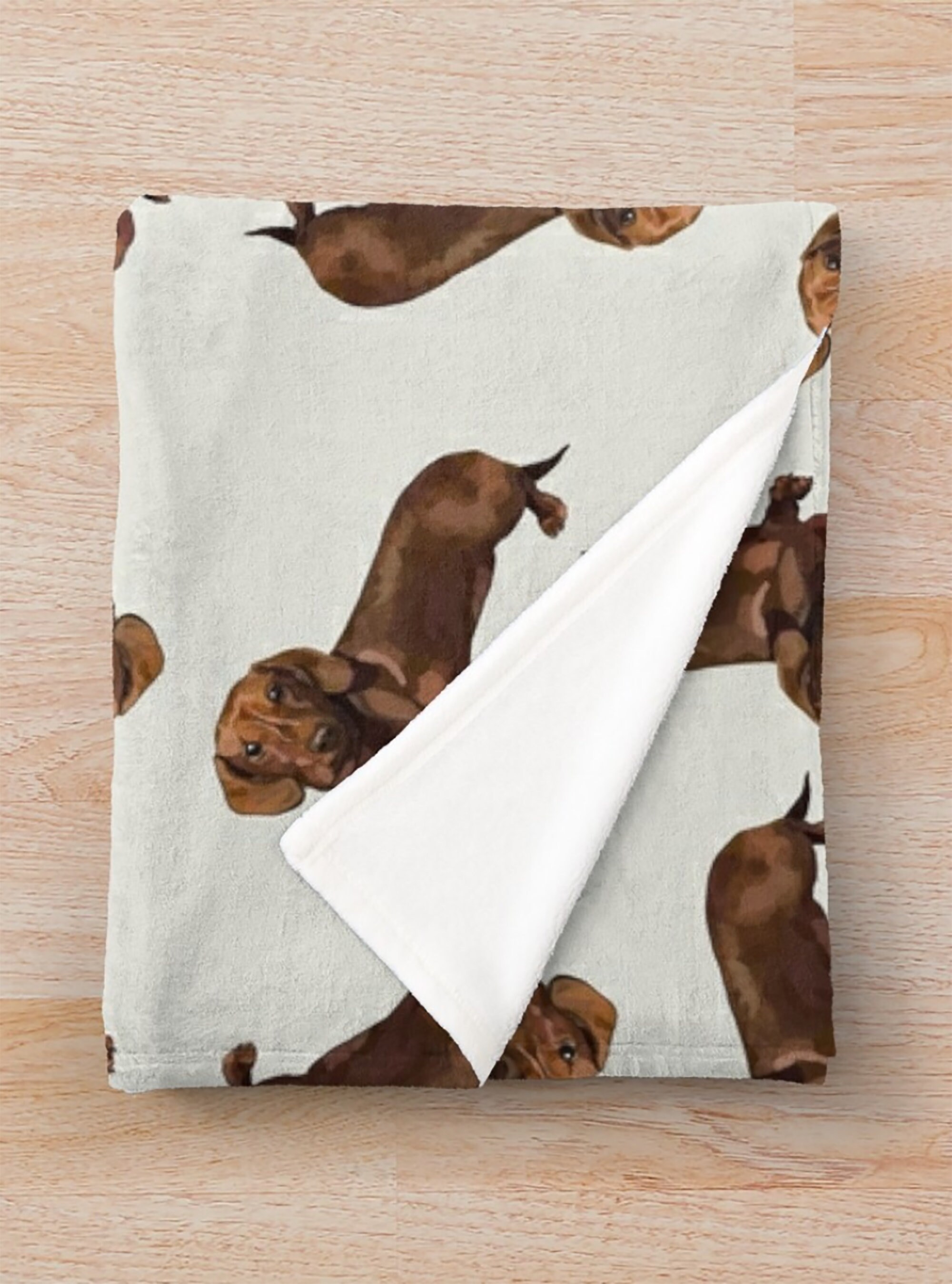 Dachshund Blanket Fleece Mini Doxie Fleecy Blanket Throw Etsy