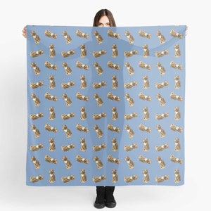 Ginger Cat Scarf Grumpy Cat Scarf Cat Illustration Mackerel Ginger Tabby BeeFoxTree American Shorthair Kitty image 5