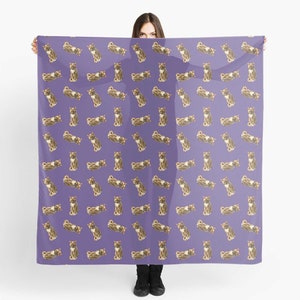 Ginger Cat Scarf Grumpy Cat Scarf Cat Illustration Mackerel Ginger Tabby BeeFoxTree American Shorthair Kitty image 9