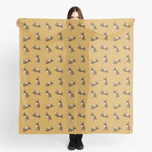 Ginger Cat Scarf Grumpy Cat Scarf Cat Illustration Mackerel Ginger Tabby BeeFoxTree American Shorthair Kitty image 4