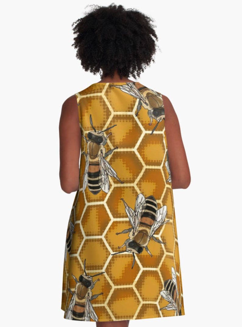 Gold Honeybee Dress Bee Dress Save the Bees Dress Honey Etsy