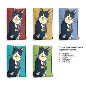 Tuxedo Cat Zipper Bag Tuxedo Cat Purse Cat Lover Bag Tuxedo Cat Storage image 2