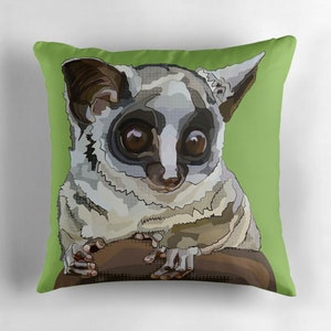 Mustard Cushion Bushbaby Animal Pillow Garden Cushions Mustard Living Room Decor Fun Decor Funky image 2