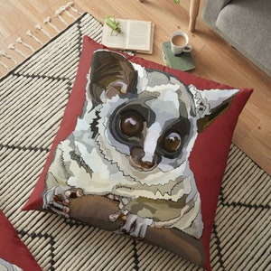 Mustard Cushion Bushbaby Animal Pillow Garden Cushions Mustard Living Room Decor Fun Decor Funky image 5