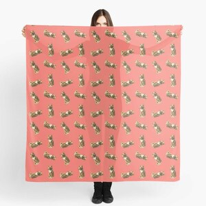 Ginger Cat Scarf Grumpy Cat Scarf Cat Illustration Mackerel Ginger Tabby BeeFoxTree American Shorthair Kitty image 6