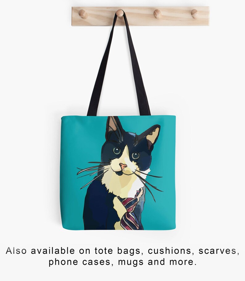 Tuxedo Cat Zipper Bag Tuxedo Cat Purse Cat Lover Bag Tuxedo Cat Storage image 10