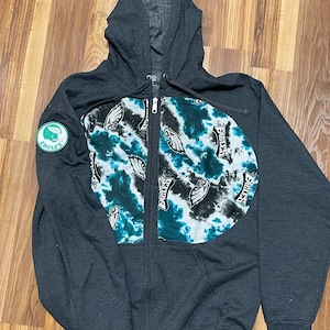 Distressed Philadelphia Eagles Zip Up